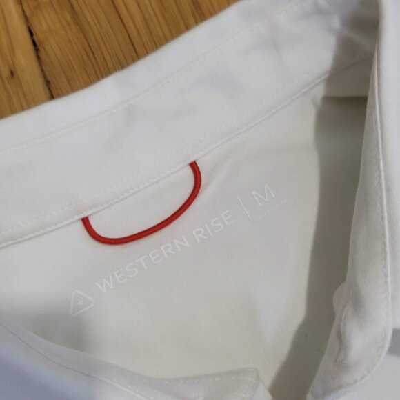 Western Rise X Cotton Longsleeve Button Shirt Men's Medium M White Excellent - Picture 3 of 5